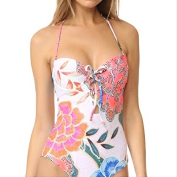 NEW Mara Hoffman Arcadia Floral Convertible One-Piece Swimsuit – Size S - Picture 2 of 7
